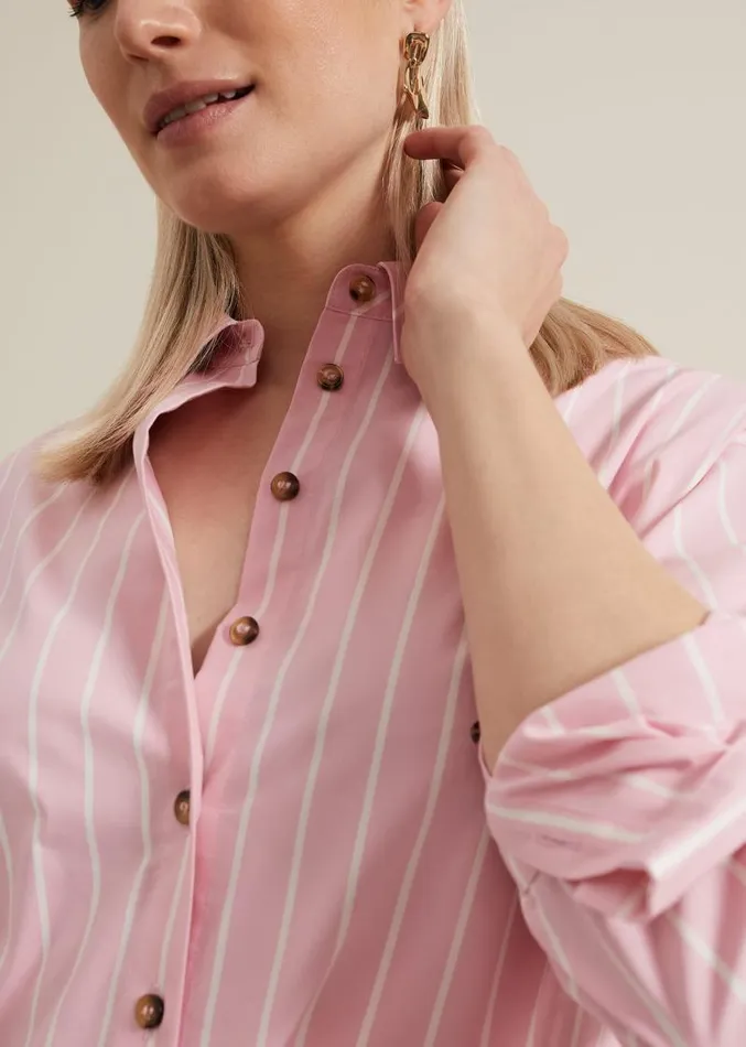 Stripe Shirt Pink Women Phase Eight Shirts and Blouses