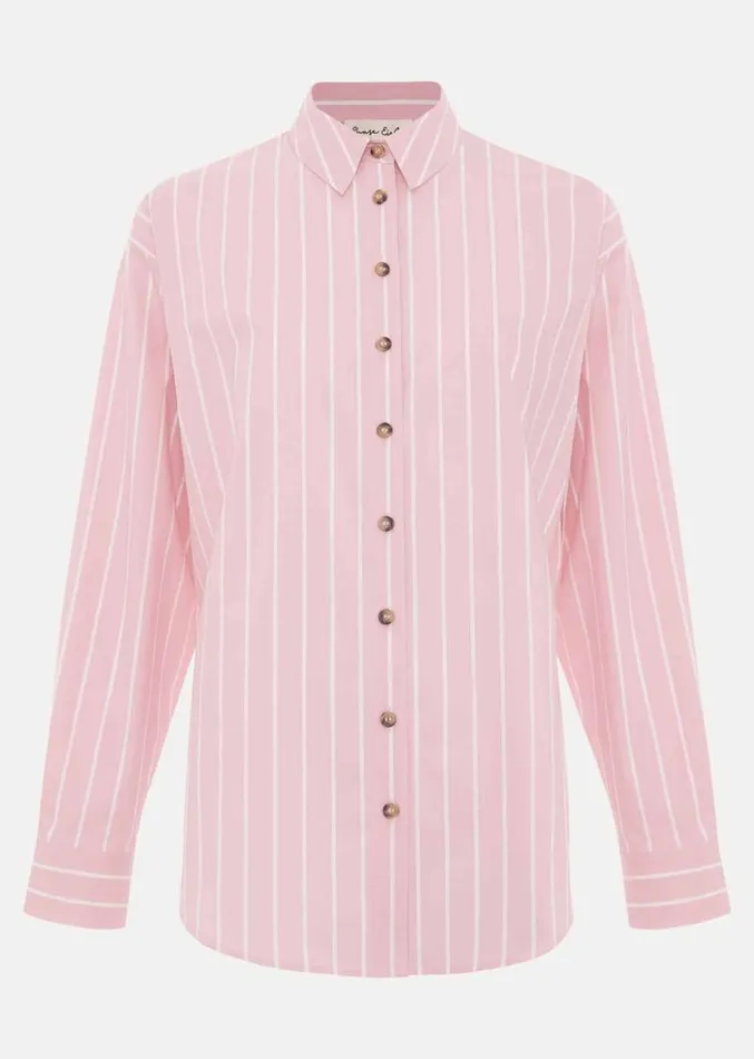 Stripe Shirt Pink Women Phase Eight Shirts and Blouses