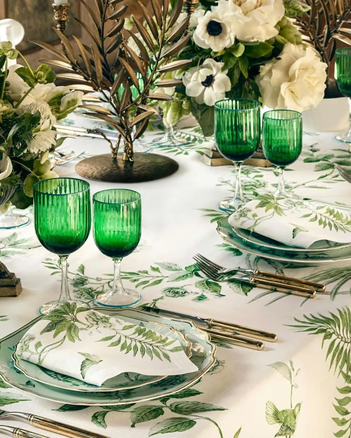 Striped White Wine Glass Green Women Aquazzura Glassware Striped White Wine Glass Green Women Aquazzura Glassware