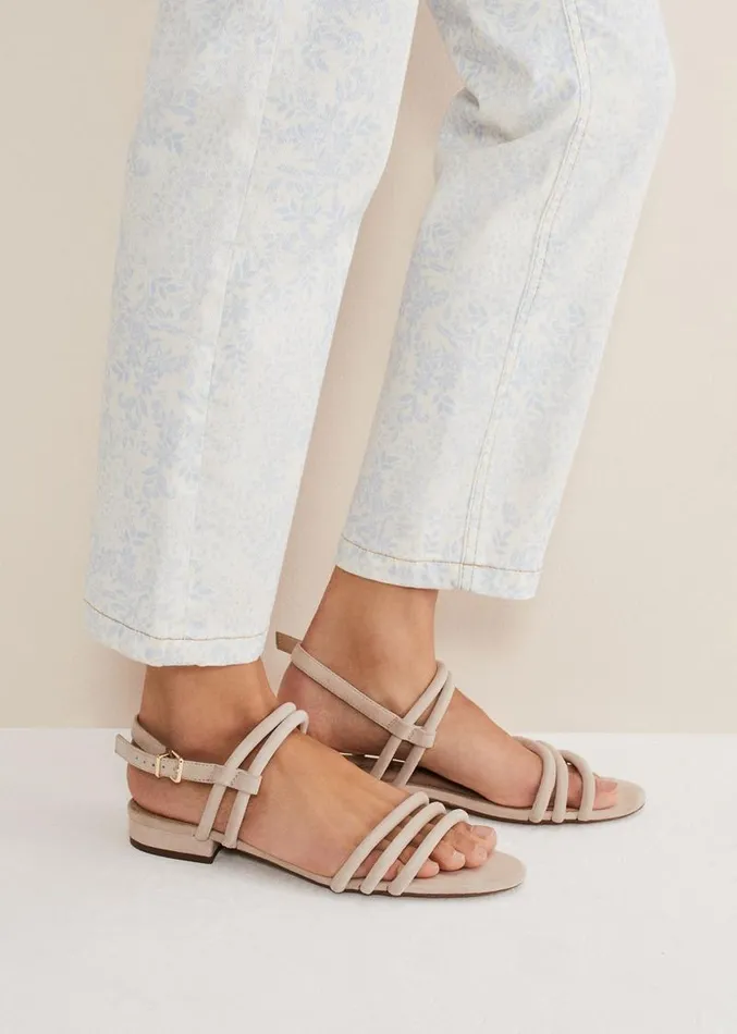 Suede Sandals Neutral Women Phase Eight Sandals