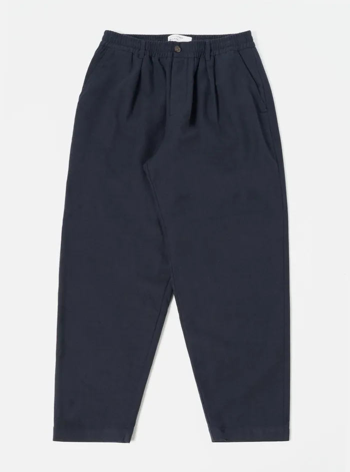 Suiting Men Universal Works Universal Works Pleated Track Pant In Navy Upcycled Italian Tweed