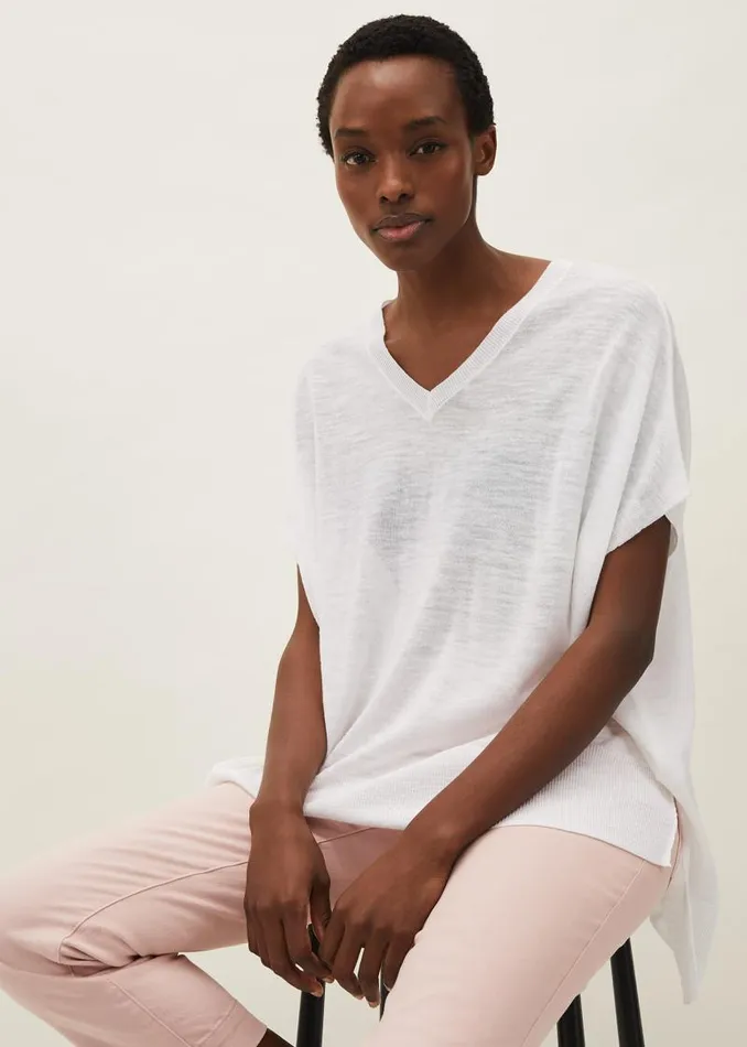Sukie VNeck Knit Jumper Ivory Women Phase Eight Knitwear
