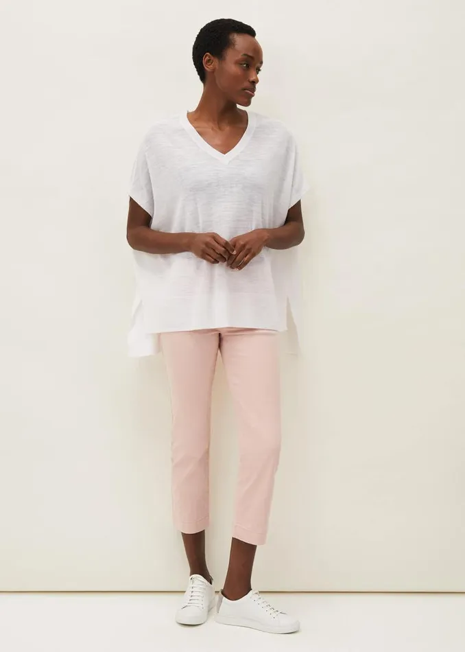 Sukie VNeck Knit Jumper Ivory Women Phase Eight Knitwear