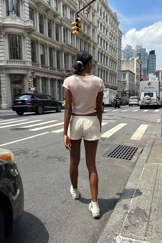 Summer Sweatshorts Ivory Women Brandy Melville Bottoms
