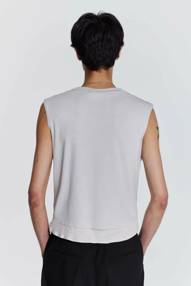 Surge Layered Tank White Men Jaded London Vests Surge Layered Tank White Men Jaded London Vests