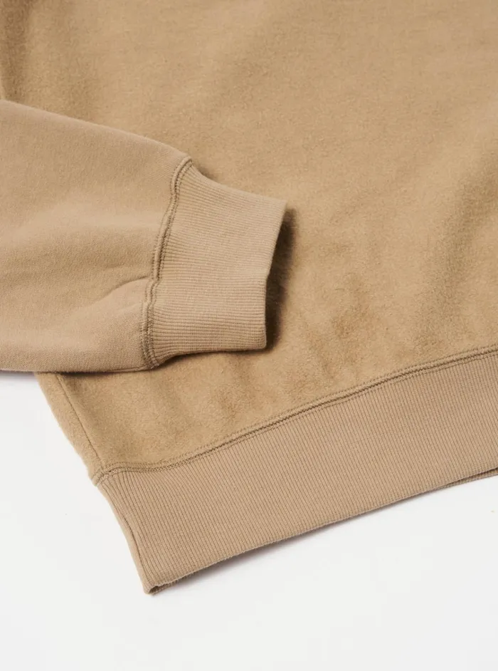 Sweatshirts Men Universal Works Universal Works Sweatshirt In Sand Brush Back Sweat