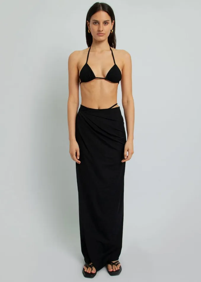 Swimwear Women The Frankie Shop Christopher Esber Ruched Underbust Bikini Top 8211 Black