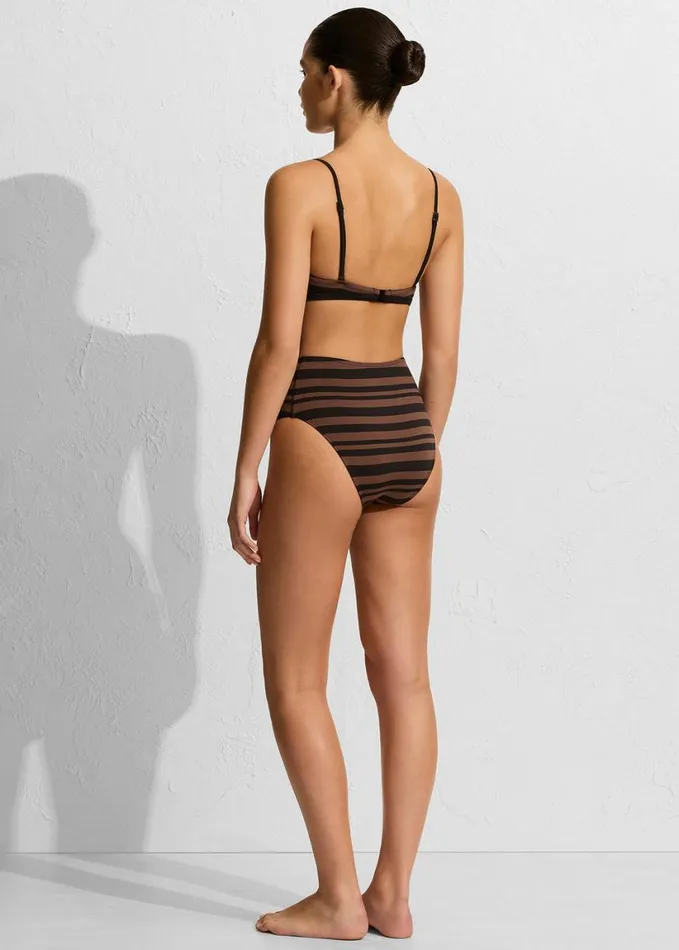 Swimwear Women The Frankie Shop Matteau Tri Bikini Top 8211 Nutmeg Stripe