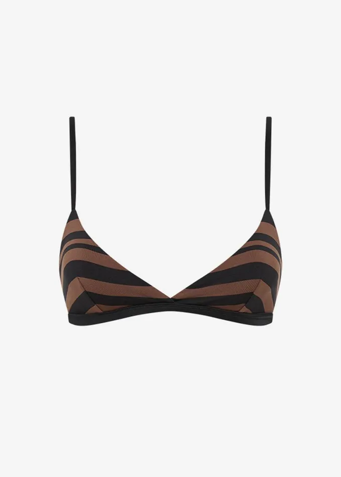 Swimwear Women The Frankie Shop Matteau Tri Bikini Top 8211 Nutmeg Stripe