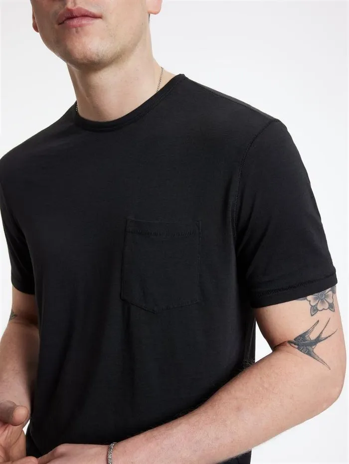 TShirts Men John Varvatos BOND BURNOUT TSHIRT Black