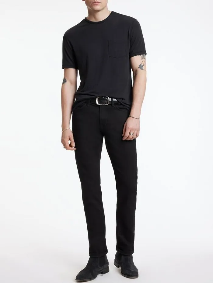 TShirts Men John Varvatos BOND BURNOUT TSHIRT Black