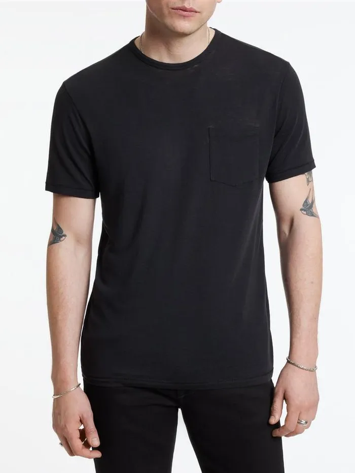 TShirts Men John Varvatos BOND BURNOUT TSHIRT Black