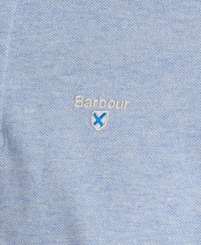 Tartan Pique Polo Shirt Blackmodern Men Barbour Polo Shirts