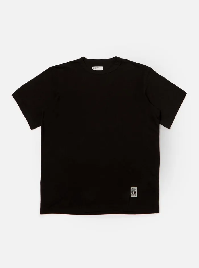 Tees Men Universal Works Universal Works Core Tee In Black Single Jersey