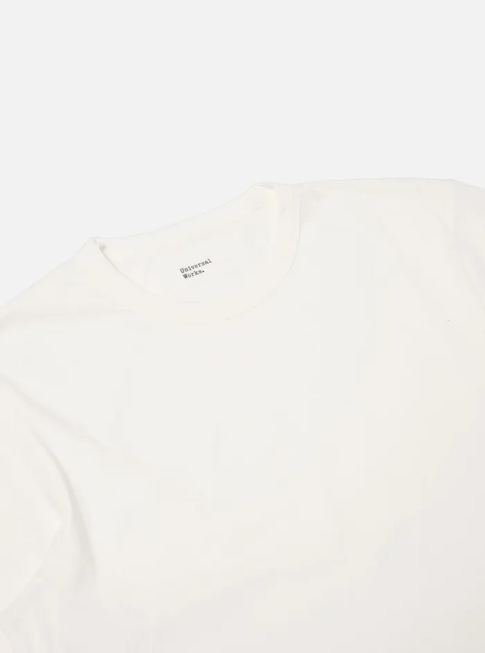 Tees Men Universal Works Universal Works Core Tee In Ecru Single Jersey