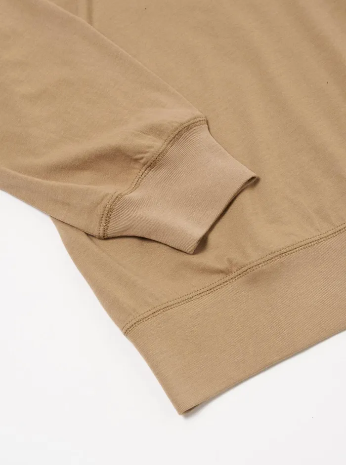 Tees Men Universal Works Universal Works Funnel Neck Tee In Sand Single Jersey