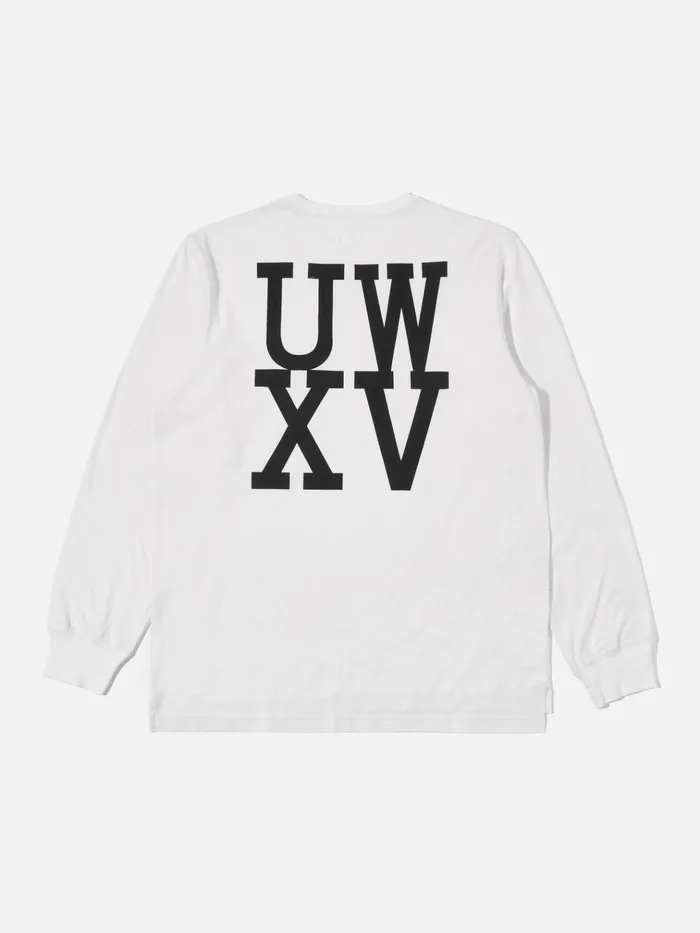 Tees Men Universal Works Universal Works Xv Tee Shirt In Ecru Print Jersey
