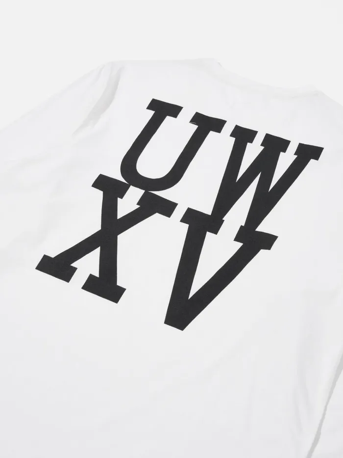 Tees Men Universal Works Universal Works Xv Tee Shirt In Ecru Print Jersey