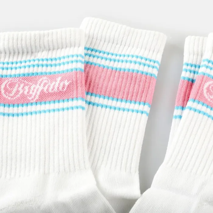 Tennis Stripes 2 Pack Whitemulticolor Buffalo Socks Tennis Stripes 2 Pack Whitemulticolor Buffalo Socks