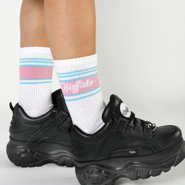 Tennis Stripes 2 Pack Whitemulticolor Buffalo Socks Tennis Stripes 2 Pack Whitemulticolor Buffalo Socks