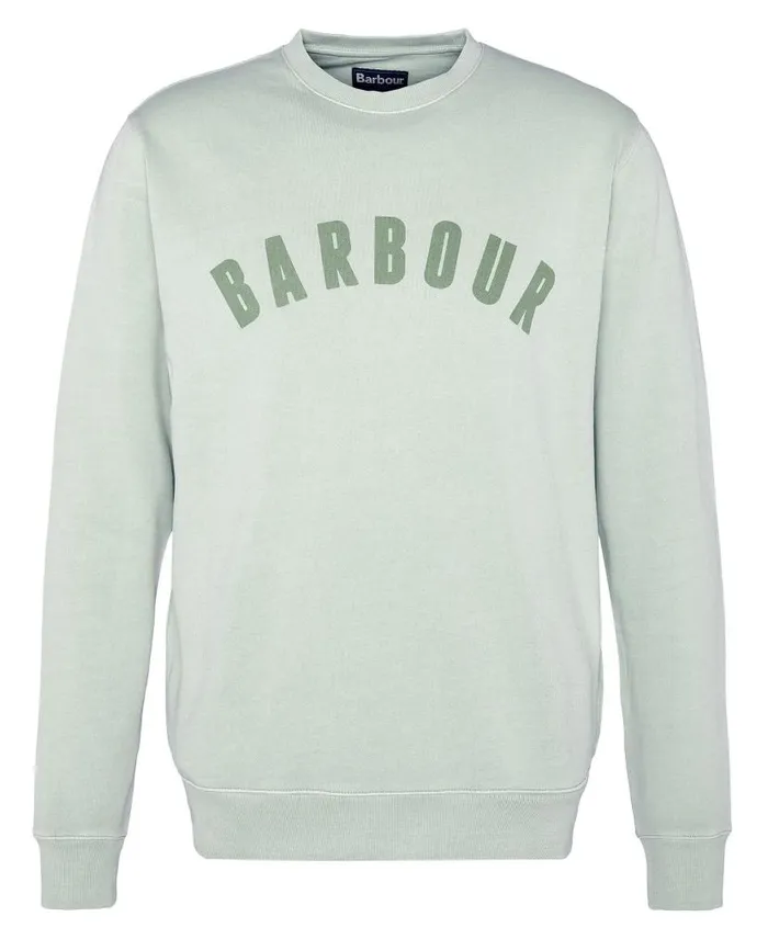 Terra Dye Logo Sweatshirt Sea Foam Men Barbour Hoodies and Sweatshirts