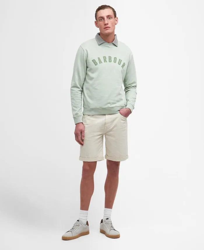 Terra Dye Logo Sweatshirt Sea Foam Men Barbour Hoodies and Sweatshirts
