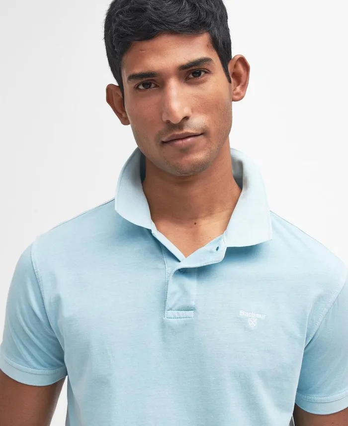 Terra Dye ShortSleeved Polo Shirt Sky Men Barbour Polo Shirts