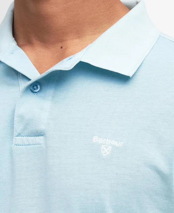 Terra Dye ShortSleeved Polo Shirt Sky Men Barbour Polo Shirts