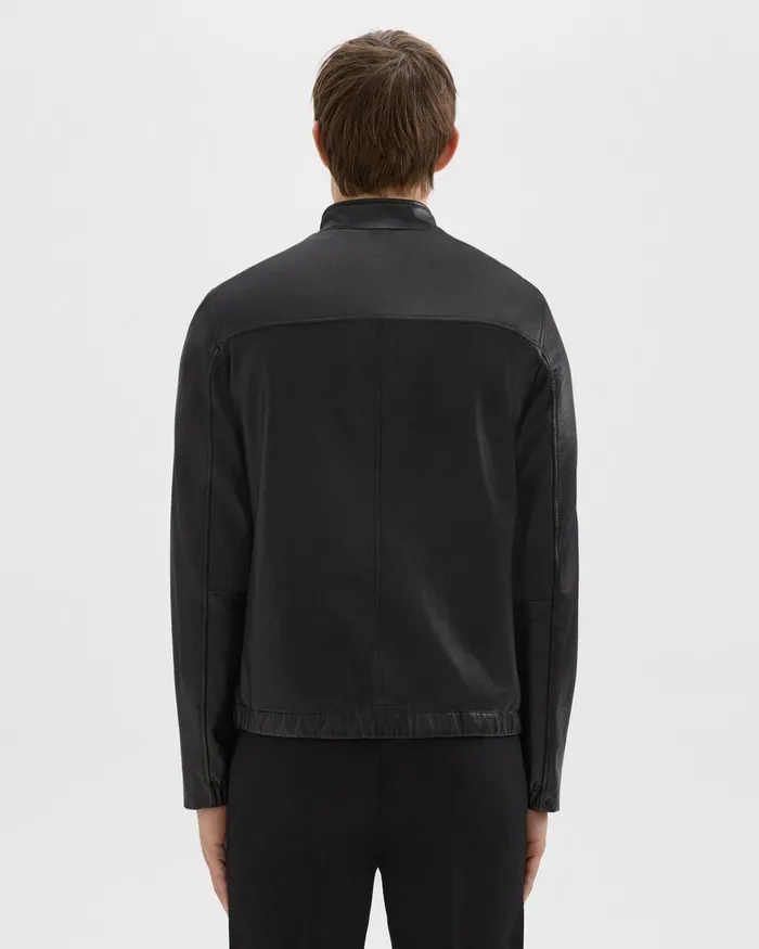 Theory Blazers Jackets Morvek Zip Jacket In Leather Black 8211 Men