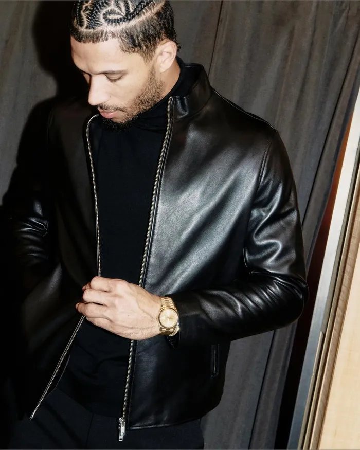 Theory Blazers Jackets Morvek Zip Jacket In Leather Black 8211 Men