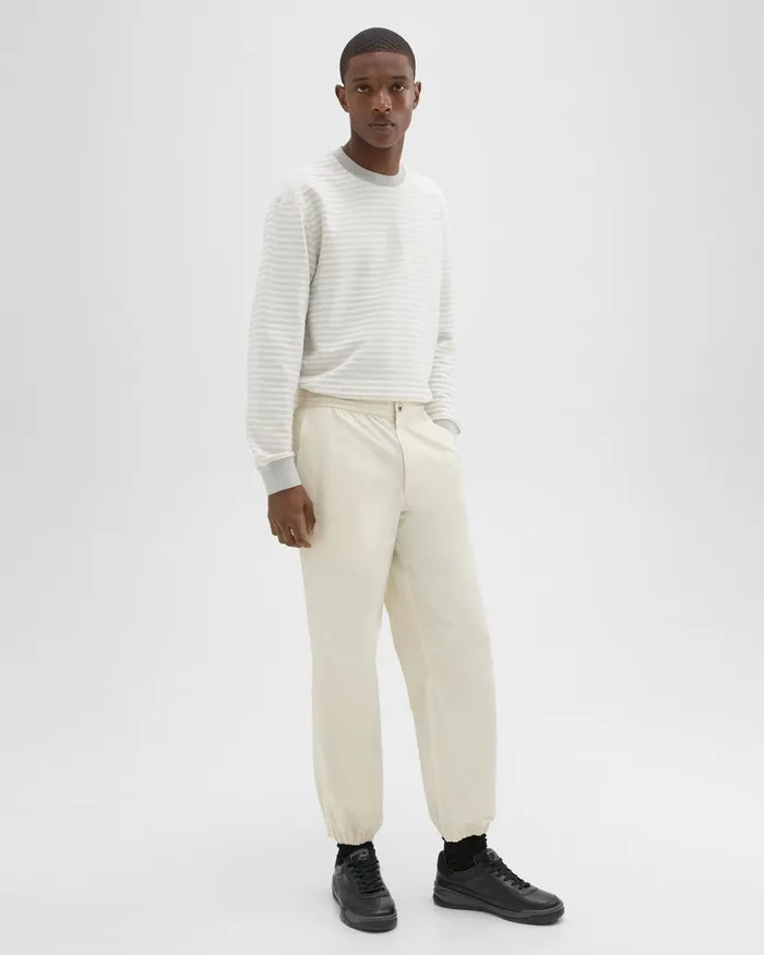 Theory Pants CottonBlend Jogger Pant Ecru 8211 Men
