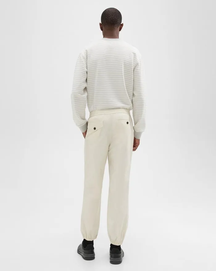 Theory Pants CottonBlend Jogger Pant Ecru 8211 Men
