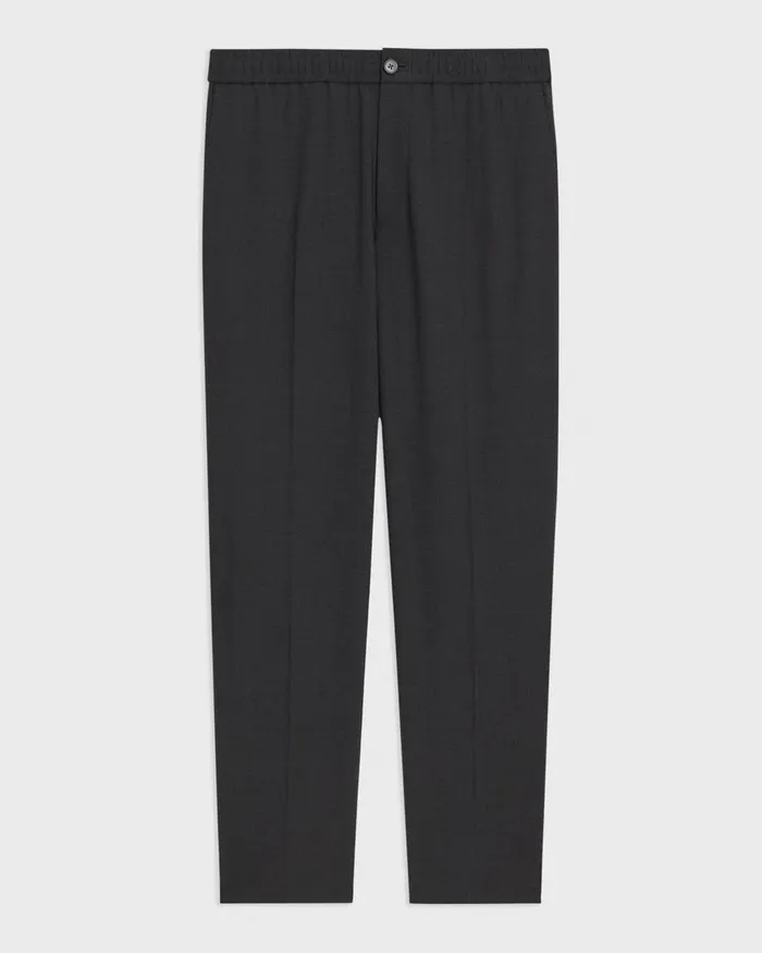 Theory Pants Larin Drawstring Pant In Stretch Wool Dark Charcoal 8211 Men