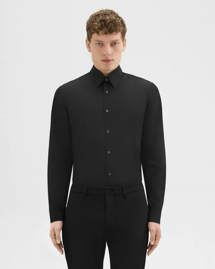 Theory Shirts Sylvain Shirt In Good Cotton Black 8211 Men