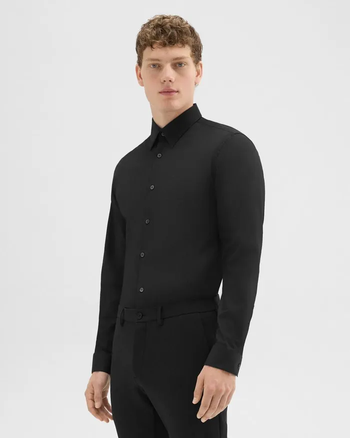 Theory Shirts Sylvain Shirt In Good Cotton Black 8211 Men