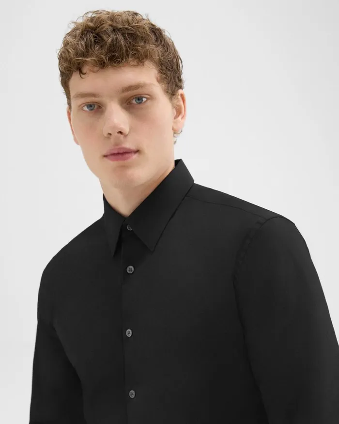 Theory Shirts Sylvain Shirt In Good Cotton Black 8211 Men