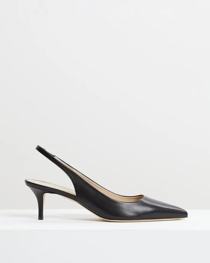 Theory Shoes City Slingback In Leather Black 8211 Women