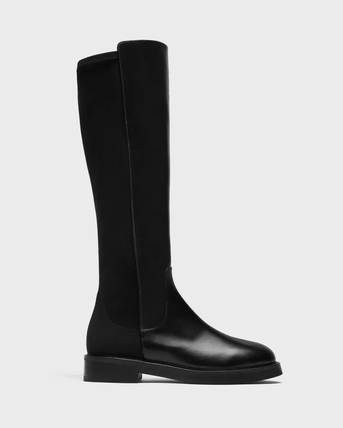 Theory Shoes KneeHigh PullOn Boot In Leather Black 8211 Women