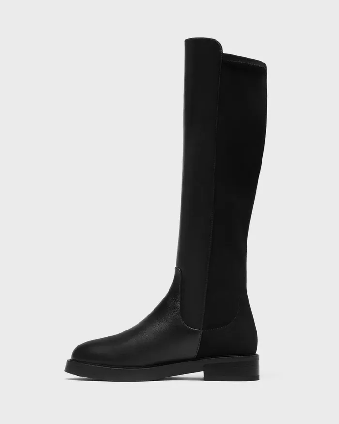 Theory Shoes KneeHigh PullOn Boot In Leather Black 8211 Women