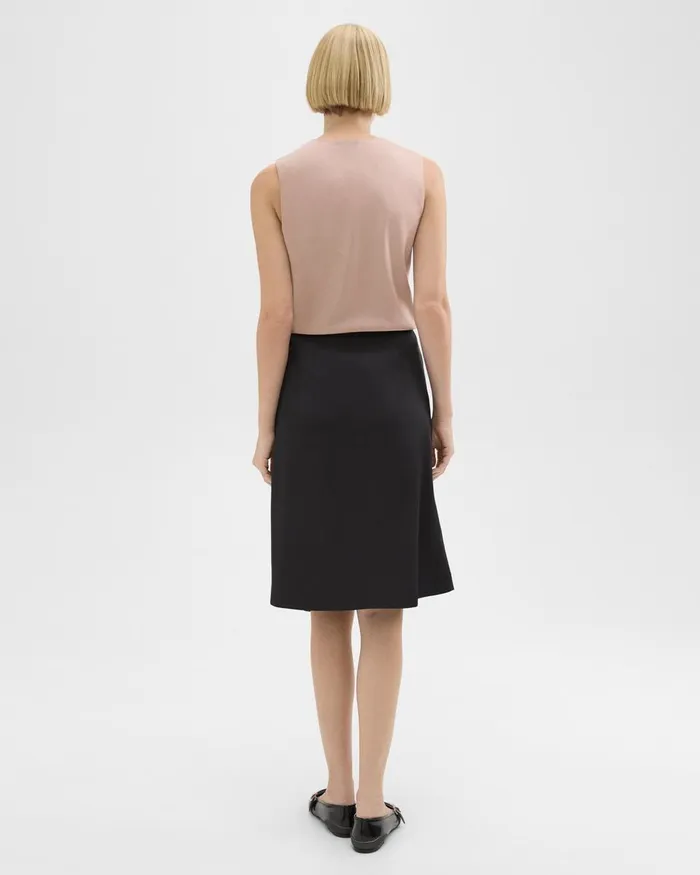 Theory Skirts Twisted Midi Skirt Black 8211 Women