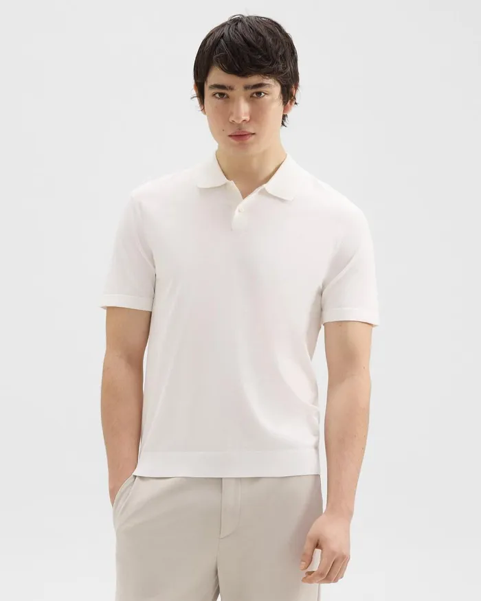 Theory Sweaters Cardigans Goris Polo Shirt In Light Bilen White 8211 Men