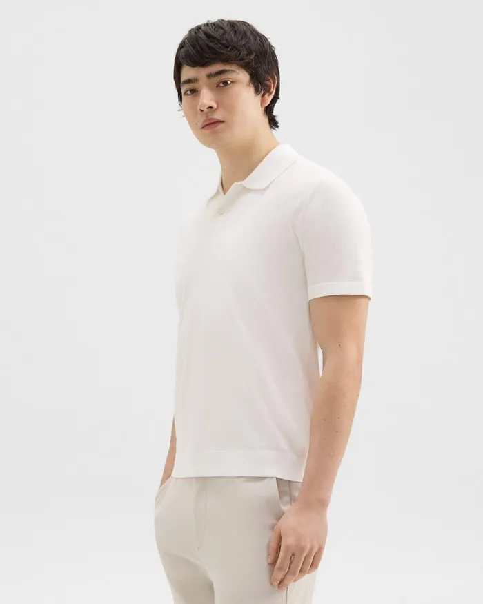 Theory Sweaters Cardigans Goris Polo Shirt In Light Bilen White 8211 Men
