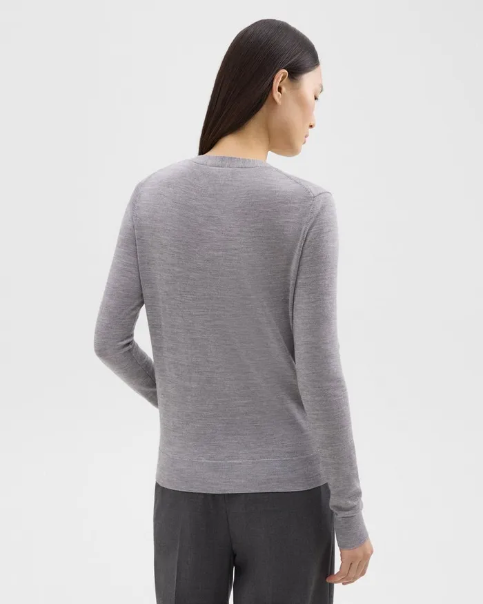 Theory Sweaters Cardigans VNeck Cardigan In Regal Wool Cool Heather Grey 8211 Women