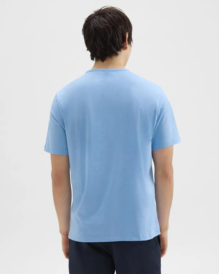 Theory Tshirts Polos Precise Tee In Luxe Cotton Jersey Powder Blue 8211 Men