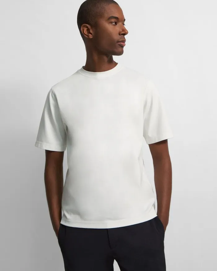 Theory Tshirts Polos Ryder Tee In Relay Jersey White 8211 Men