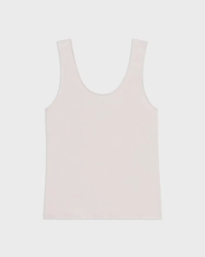 Theory TShirts Scoop Neck Tank Top In Rib Knit Viscose Sand 8211 Women