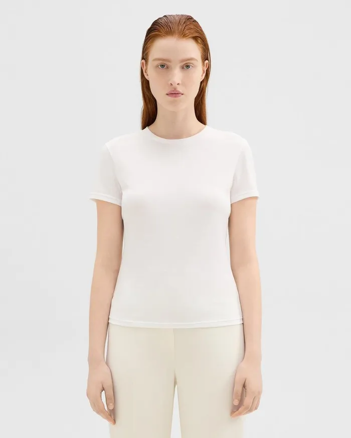 Theory TShirts Tiny Tee In Organic Cotton White 8211 Women