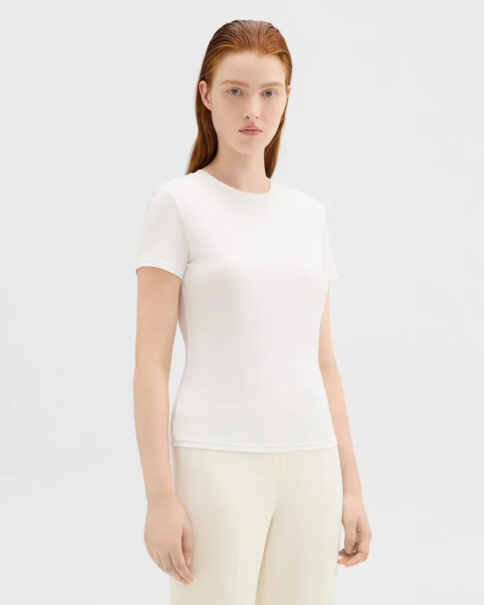 Theory TShirts Tiny Tee In Organic Cotton White 8211 Women