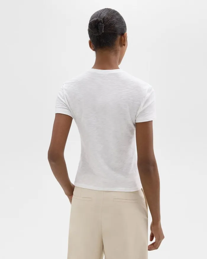 Theory TShirts Tiny Tee In Organic Slub Cotton White 8211 Women