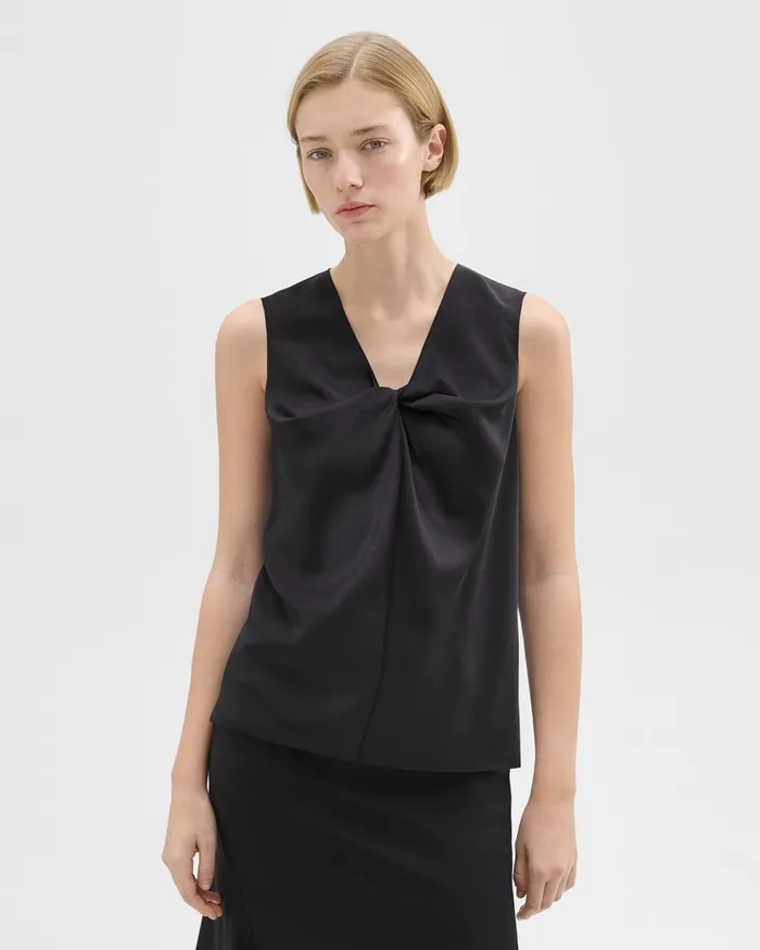 Theory Tops Twisted Sleeveless Top Black 8211 Women